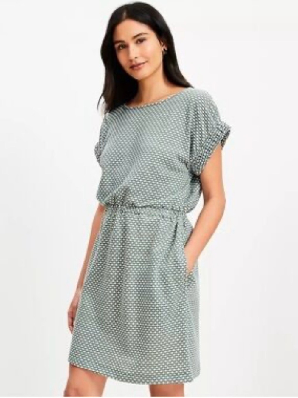 LOFT Geo Mini Pocket Tee Dress Summer Beachy Femenine XL